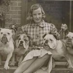 girl with bulldogs