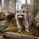 Raccoon in the forest