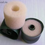 Foam rubber and padding polyester for mechanical cleaning of the aquarium. Biofilter for an aquarium. Filter filler 